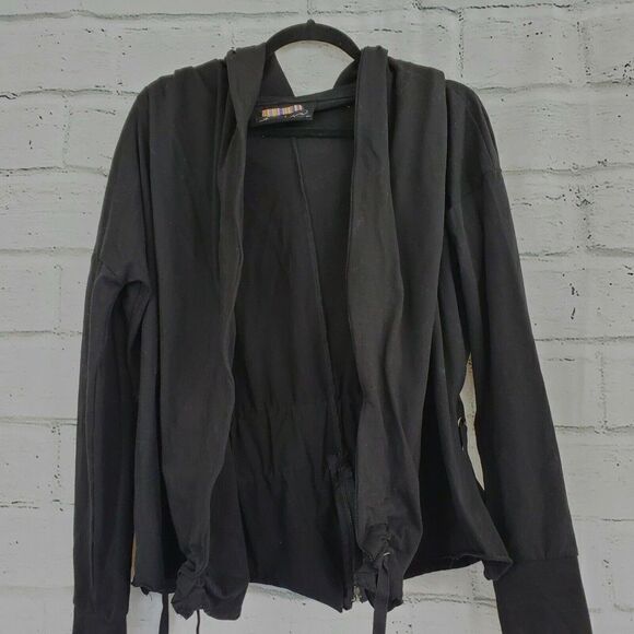 Talia Made In Peru Donna Jacket Black Peruvian Cotton Womens Size Medium - Picture 10 of 10